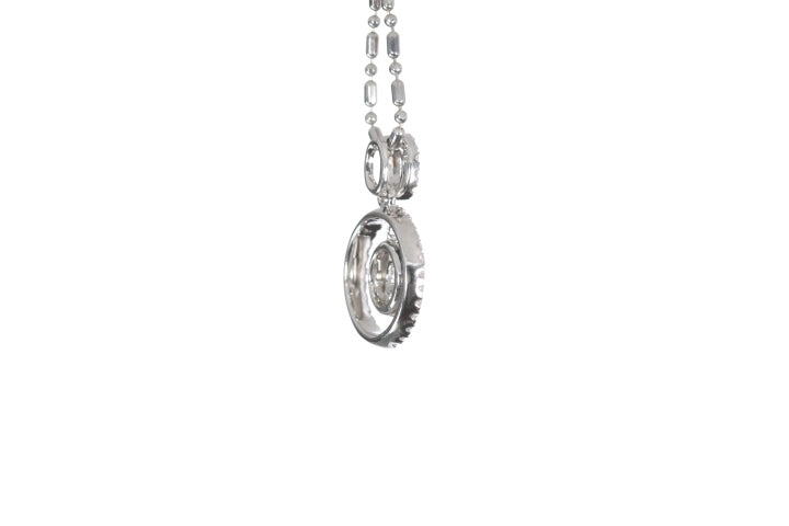 Open Double Halo Diamond Pendant