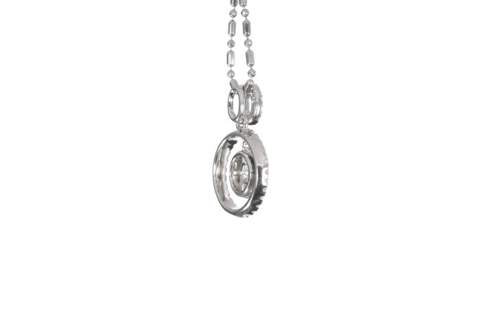 Open Double Halo Diamond Pendant
