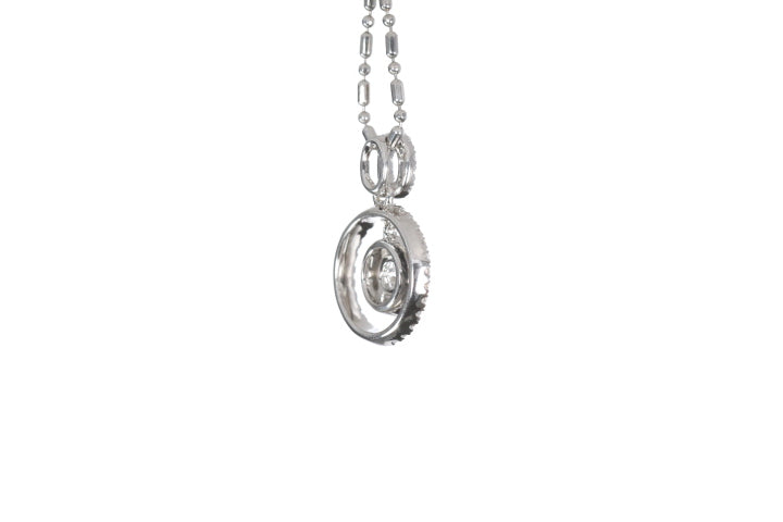 Open Double Halo Diamond Pendant