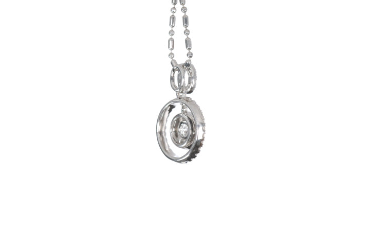 Open Double Halo Diamond Pendant