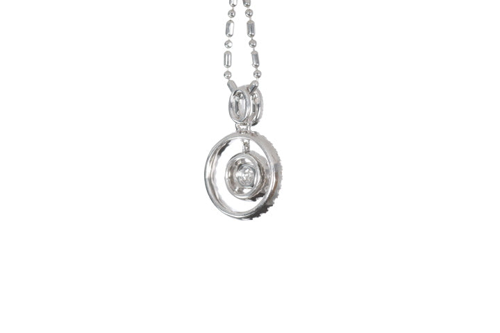Open Double Halo Diamond Pendant