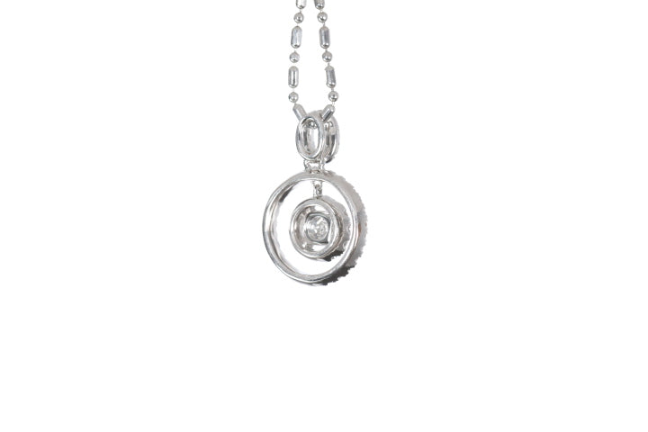 Open Double Halo Diamond Pendant