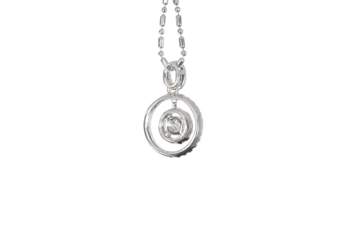 Open Double Halo Diamond Pendant
