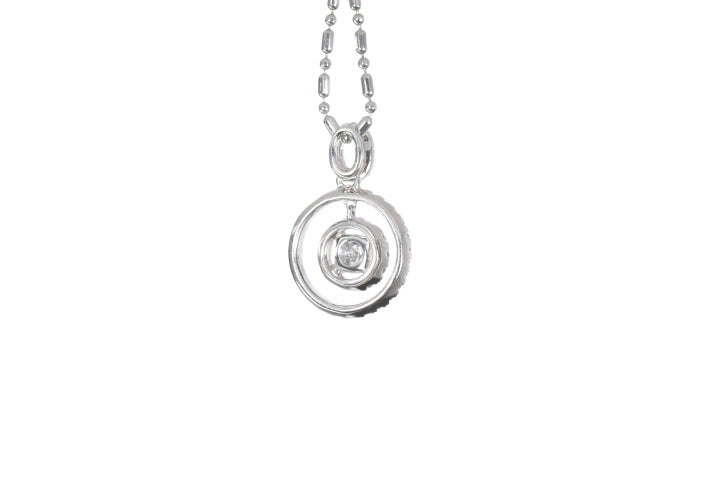 Open Double Halo Diamond Pendant