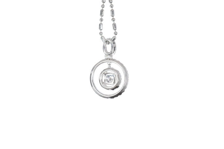 Open Double Halo Diamond Pendant