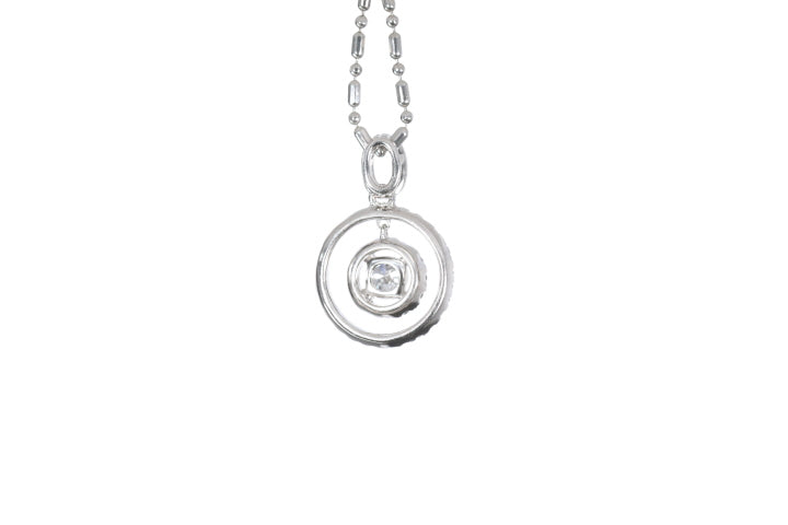 Open Double Halo Diamond Pendant
