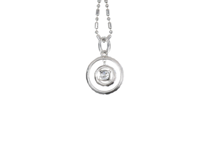 Open Double Halo Diamond Pendant