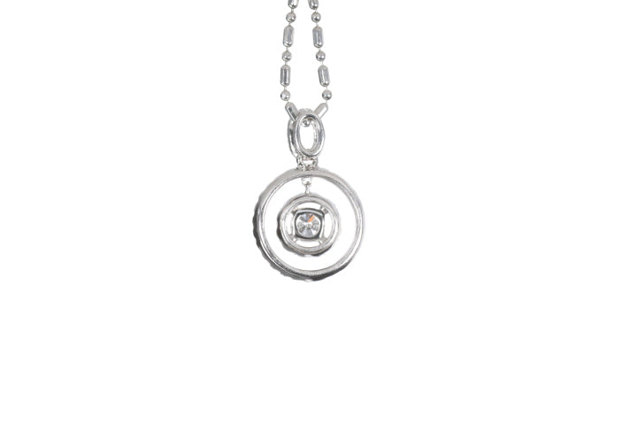 Open Double Halo Diamond Pendant
