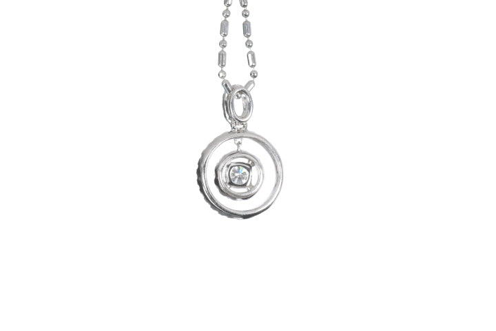 Open Double Halo Diamond Pendant