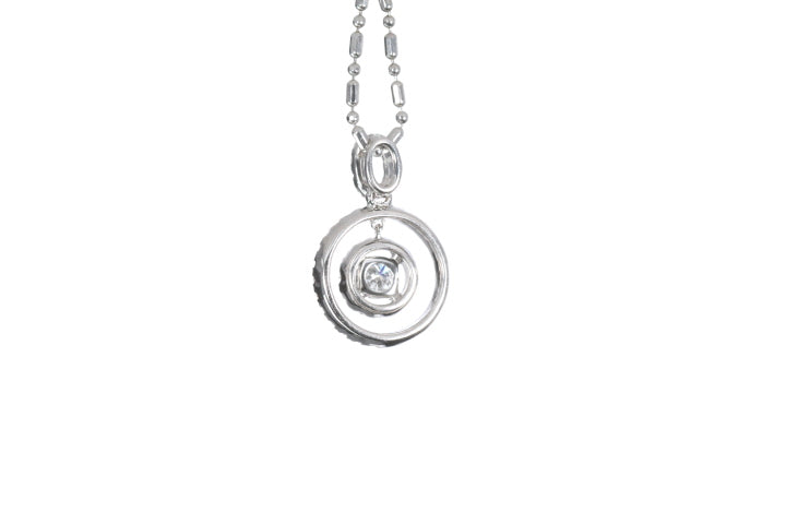 Open Double Halo Diamond Pendant