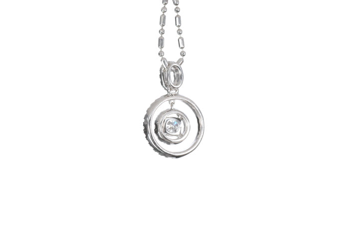 Open Double Halo Diamond Pendant