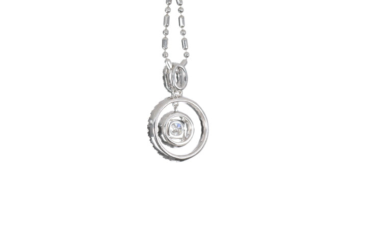 Open Double Halo Diamond Pendant