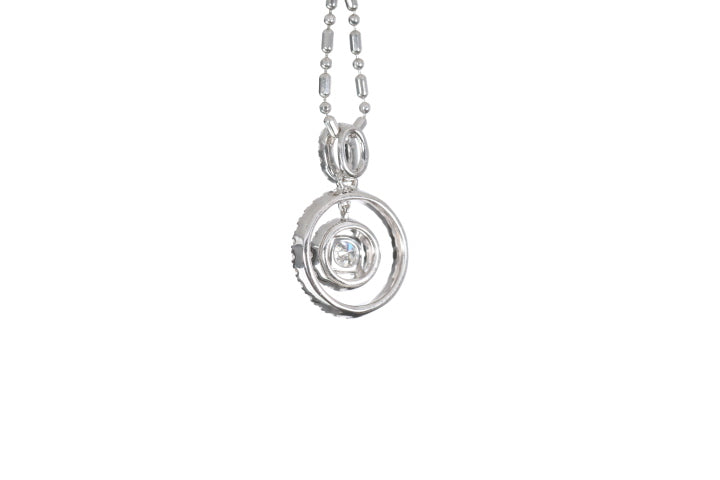 Open Double Halo Diamond Pendant