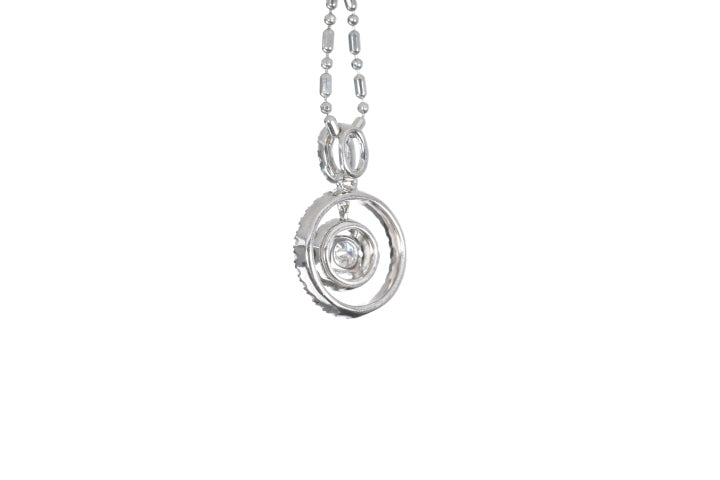 Open Double Halo Diamond Pendant