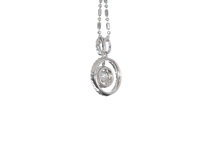 Open Double Halo Diamond Pendant