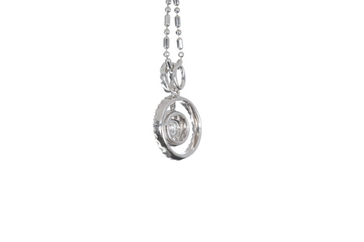 Open Double Halo Diamond Pendant