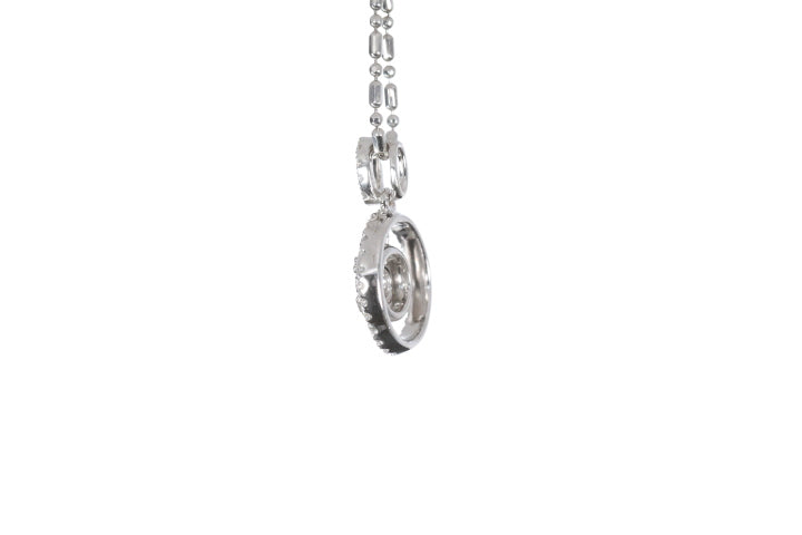 Open Double Halo Diamond Pendant