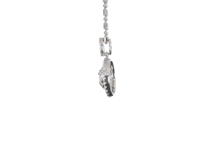 Open Double Halo Diamond Pendant