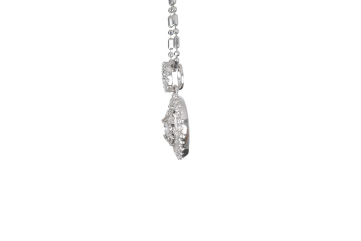 Open Double Halo Diamond Pendant
