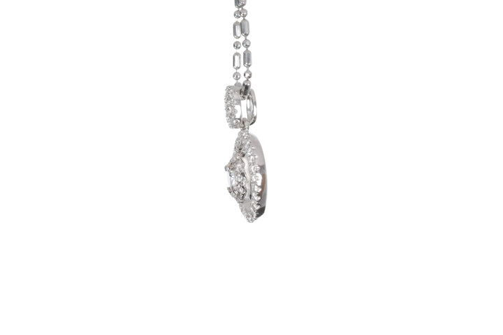 Open Double Halo Diamond Pendant