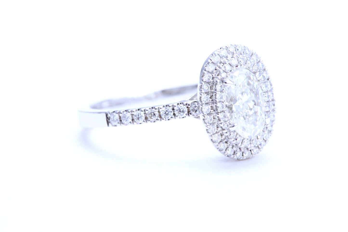 3/4 Carat Oval Shaped Engagement Ring