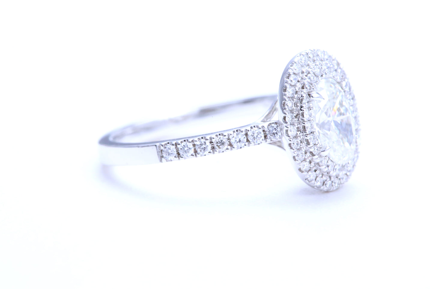 3/4 Carat Oval Shaped Engagement Ring