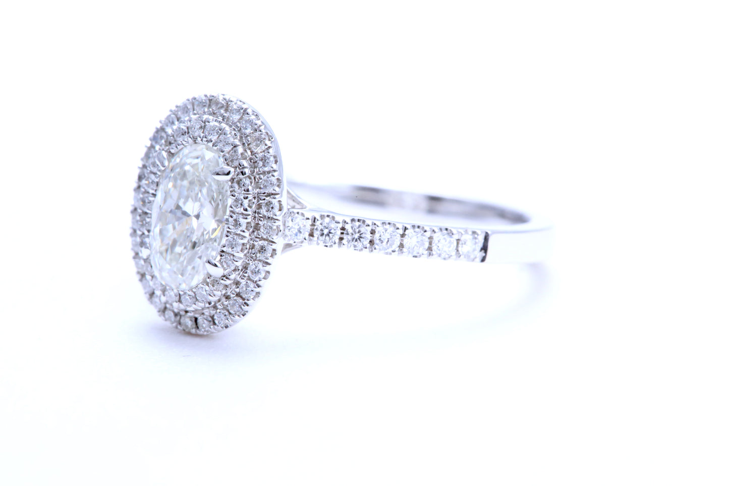 3/4 Carat Oval Shaped Engagement Ring