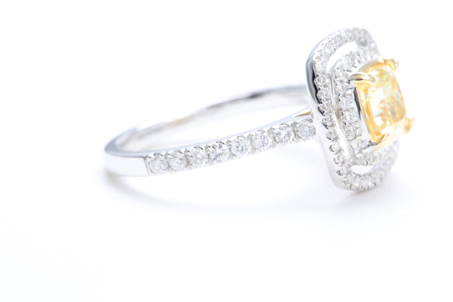 Fancy Cushion Shaped Diamond Ring