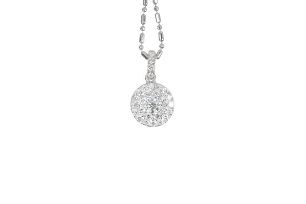 Round Pavé Diamond Pendant