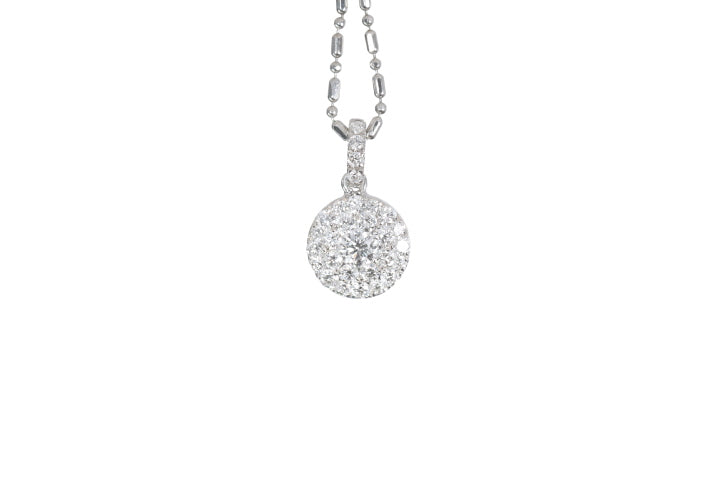 Round Pavé Diamond Pendant