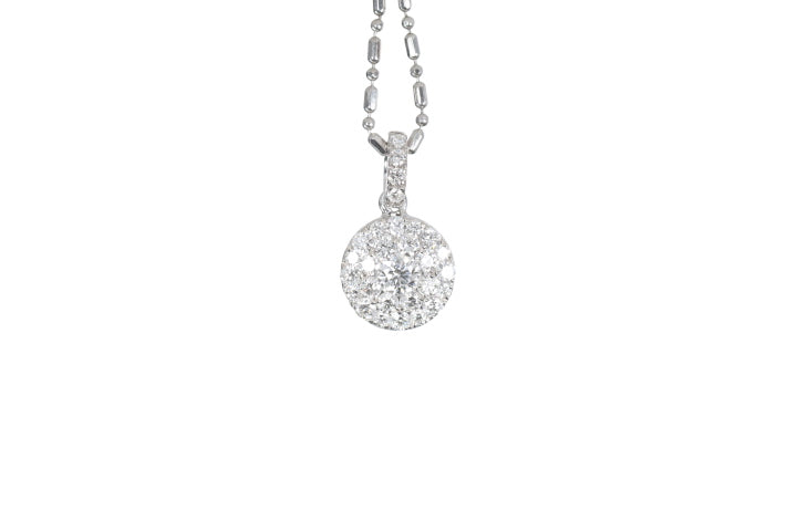 Round Pavé Diamond Pendant