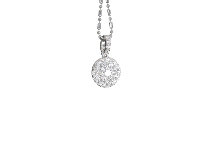 Round Pavé Diamond Pendant