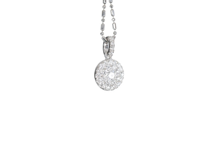 Round Pavé Diamond Pendant