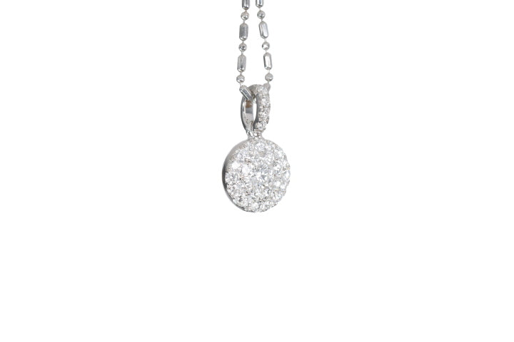 Round Pavé Diamond Pendant