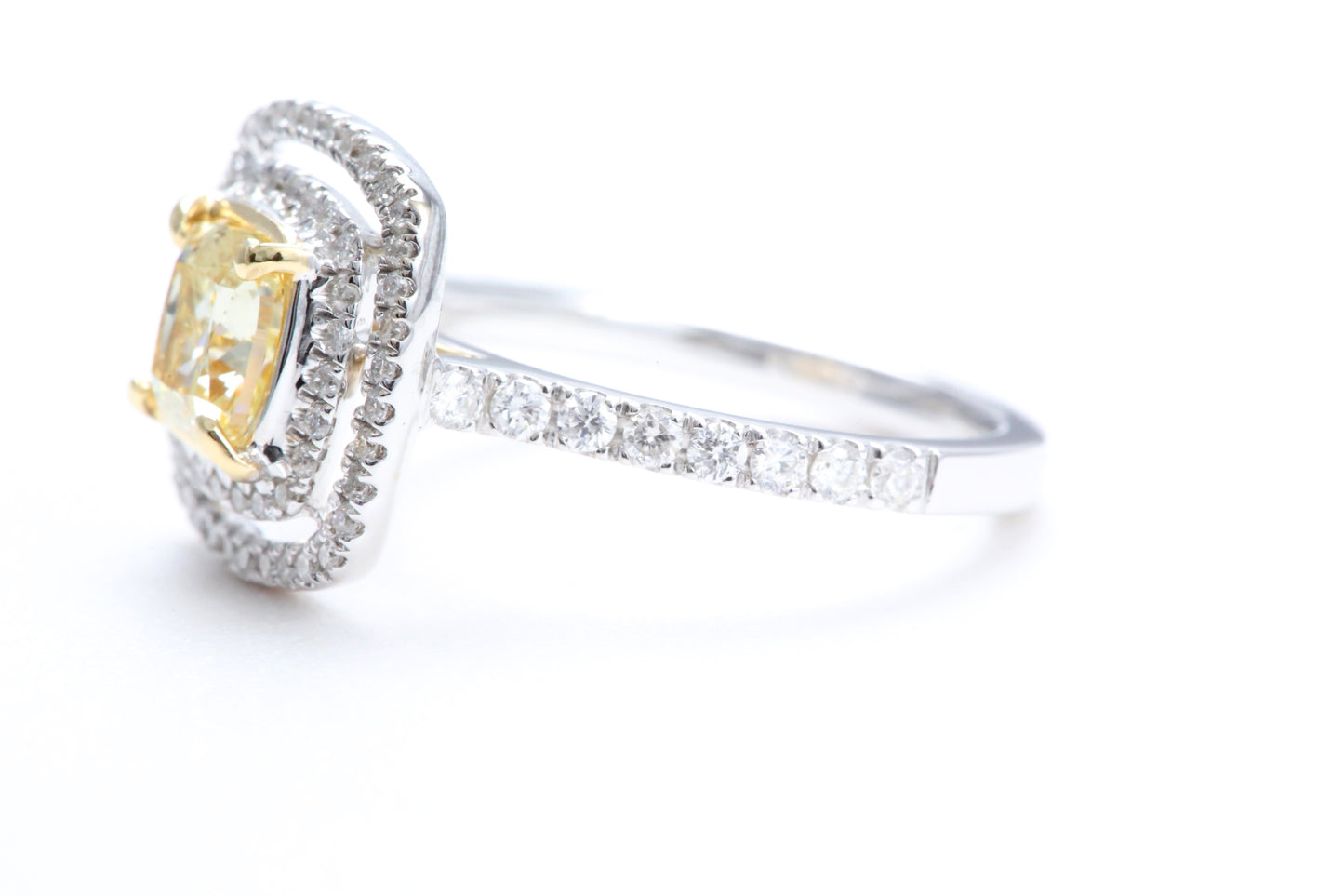 Fancy Cushion Shaped Diamond Ring