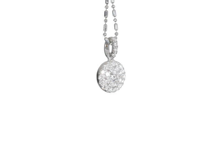 Round Pavé Diamond Pendant