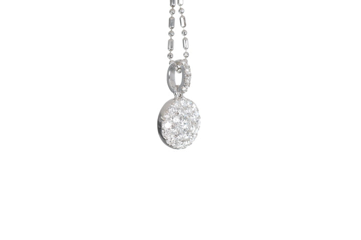 Round Pavé Diamond Pendant