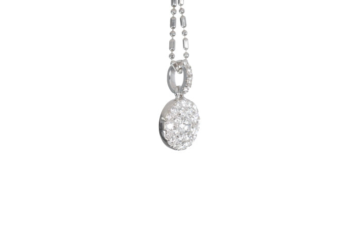 Round Pavé Diamond Pendant