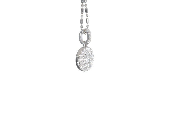 Round Pavé Diamond Pendant