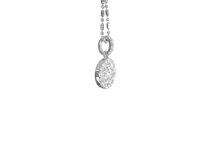 Round Pavé Diamond Pendant
