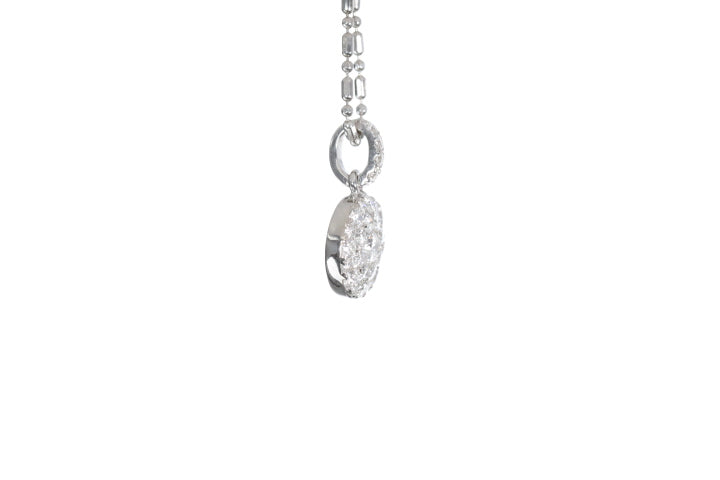 Round Pavé Diamond Pendant