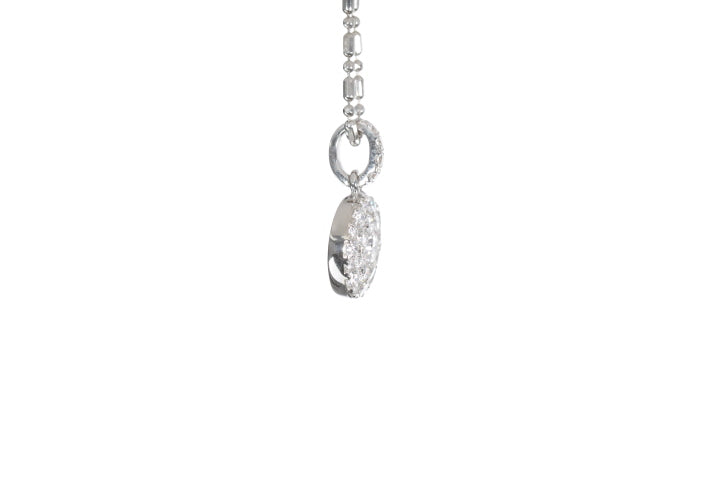 Round Pavé Diamond Pendant