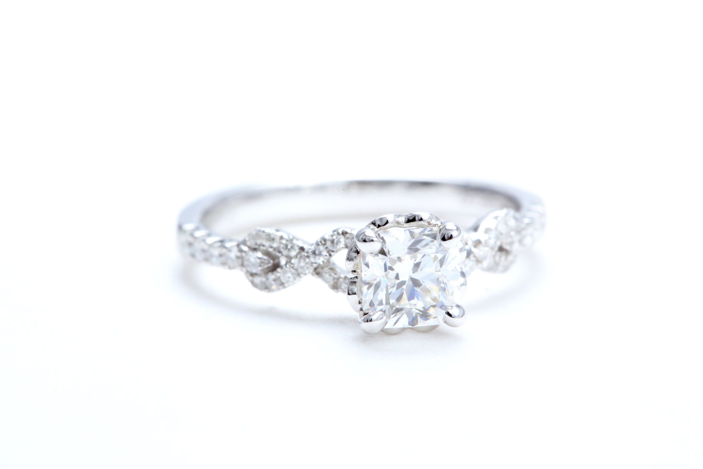 3/4 Carat Ideal Square Shaped Engagement Ring