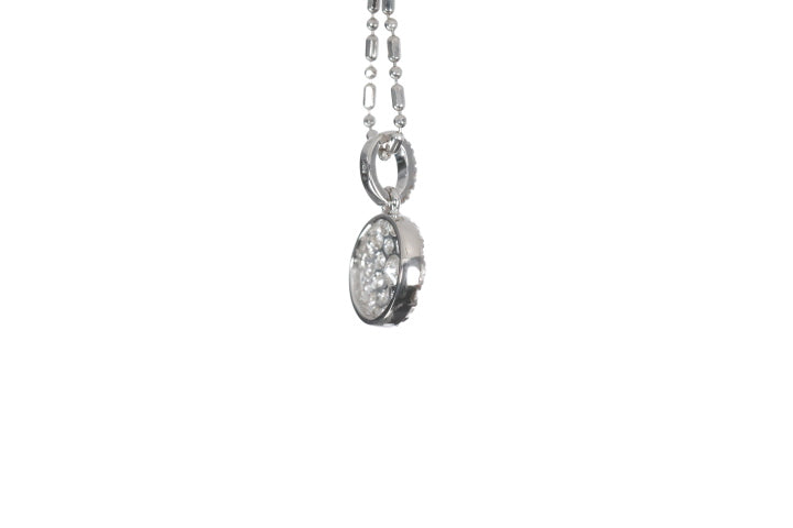 Round Pavé Diamond Pendant