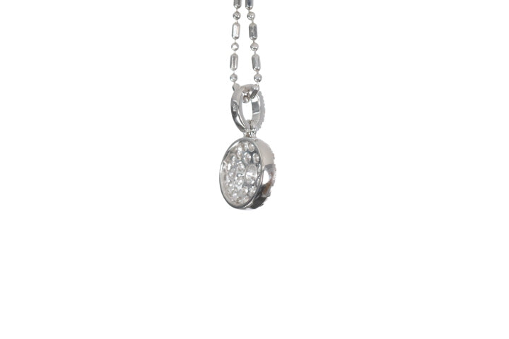 Round Pavé Diamond Pendant