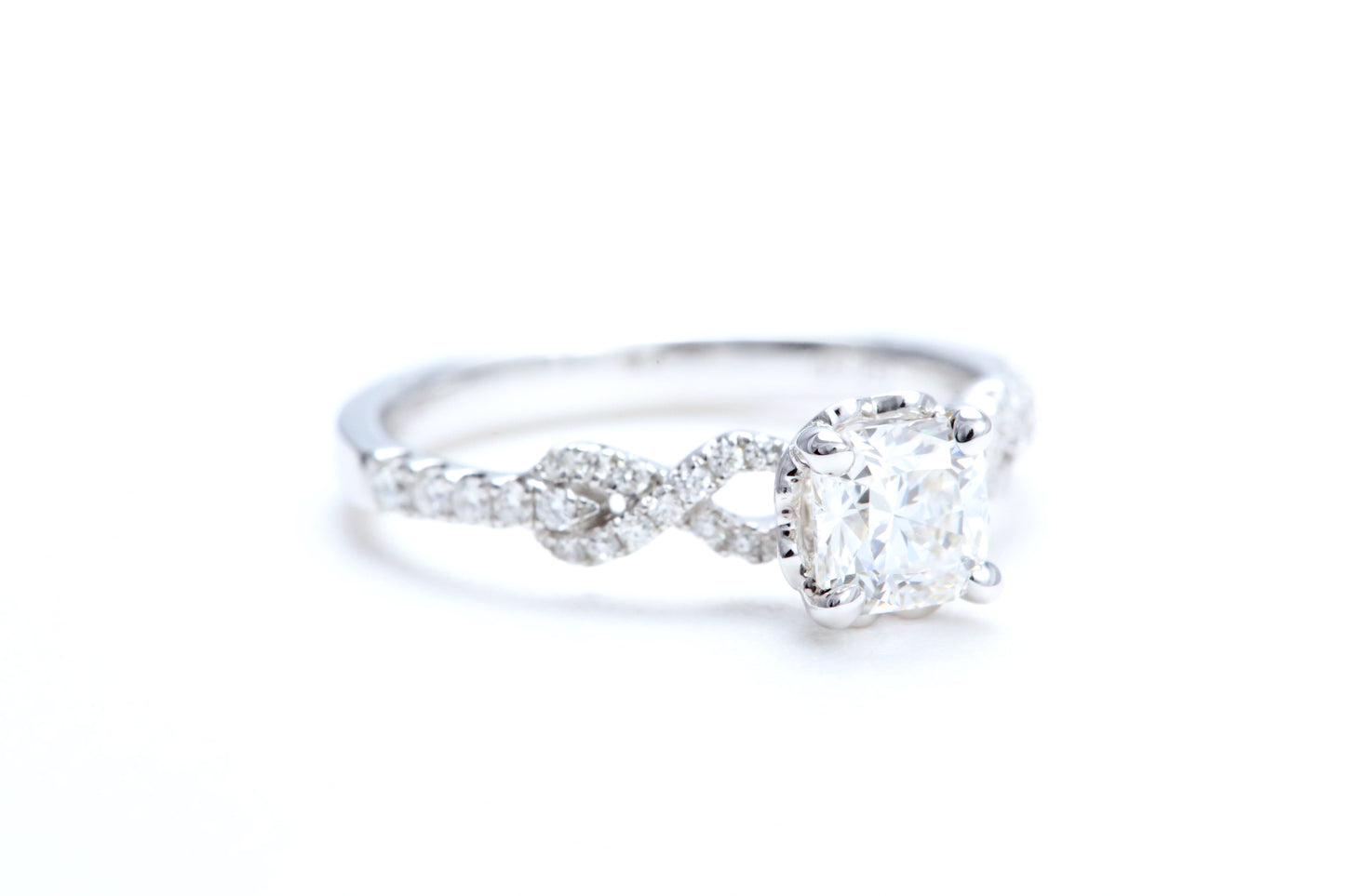 3/4 Carat Ideal Square Shaped Engagement Ring