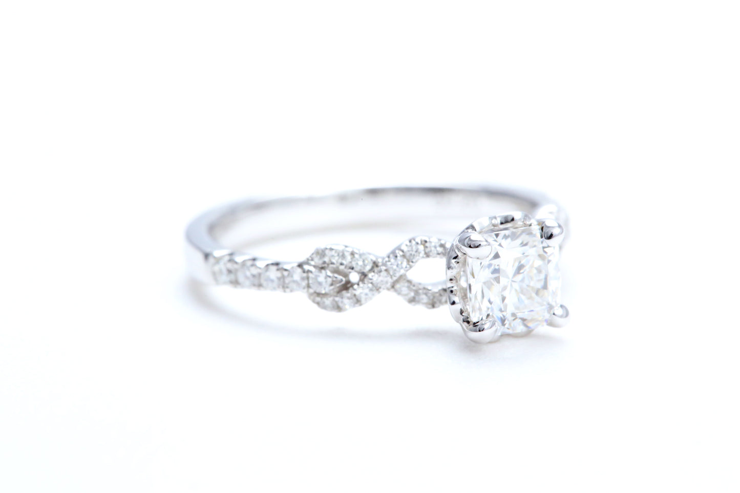 3/4 Carat Ideal Square Shaped Engagement Ring