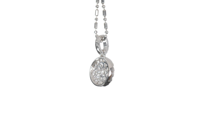 Round Pavé Diamond Pendant