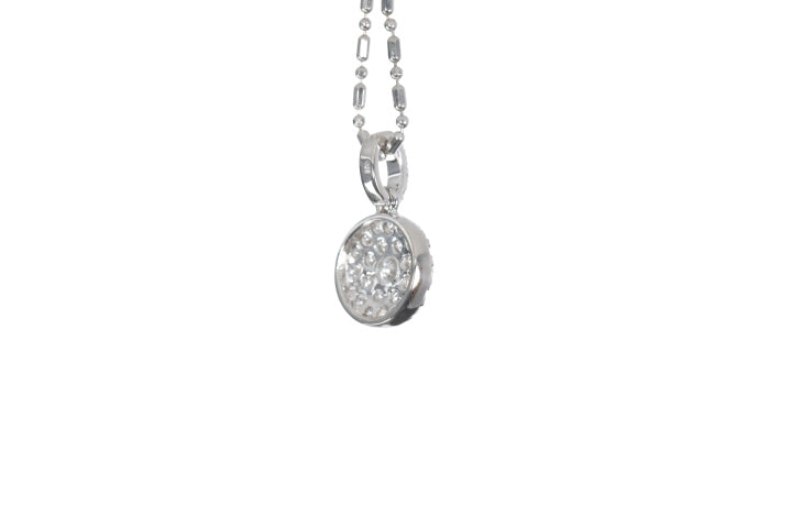 Round Pavé Diamond Pendant