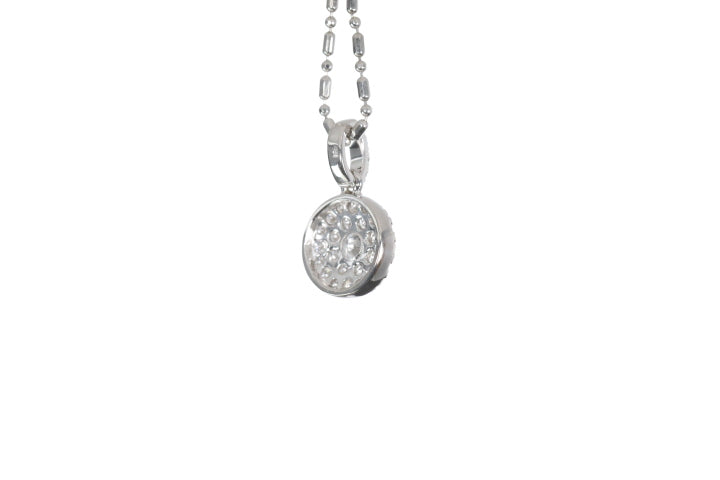 Round Pavé Diamond Pendant